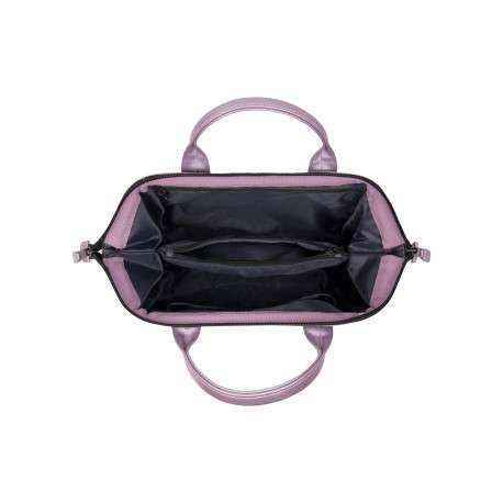 Sac à bandoulière Crossbody Small Capri lilas brillant en simili cuir - Image 3