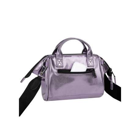 Sac à bandoulière Crossbody Small Capri lilas brillant en simili cuir - Image 4