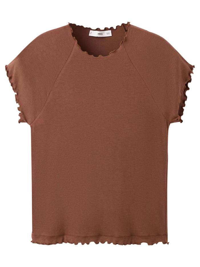 T-shirt chocolat uni avec...