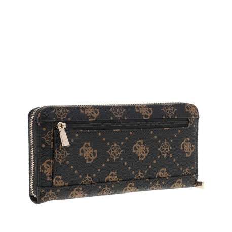 Portefeuille marron à motif monogramme et une fermeture zippée - Image 2