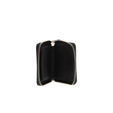 Porte-monnaie anthracite à fermeture zippée orné d'un motif monogramme - Image 3