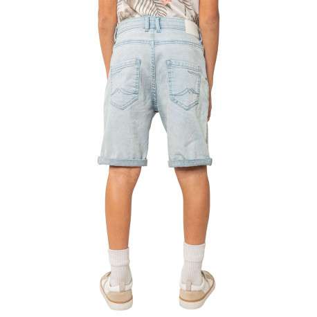 Short en coton mélangé stone uni pourvu de multiples poches - Image 2