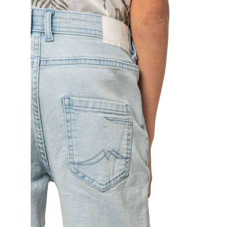 Short en coton mélangé stone uni pourvu de multiples poches - Image 4