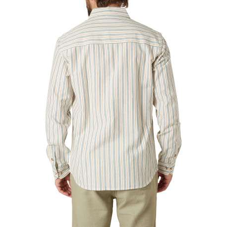 Chemise en coton blanche à rayures pourvue d'un col français - Image 2