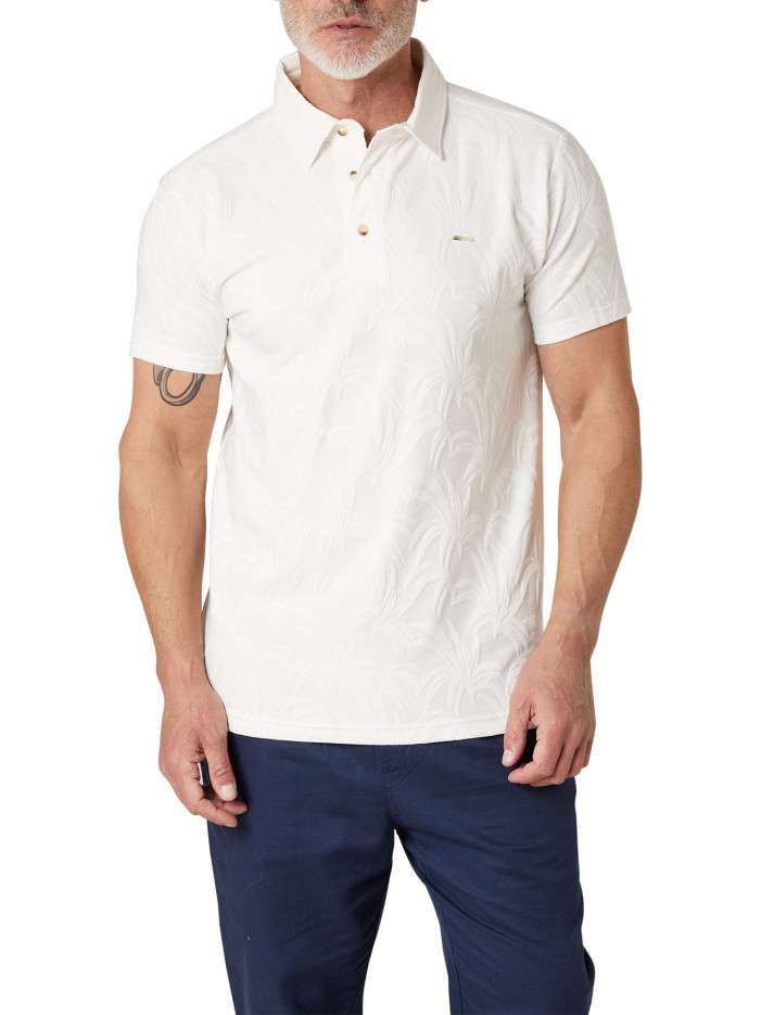Polo en coton blanc uni...