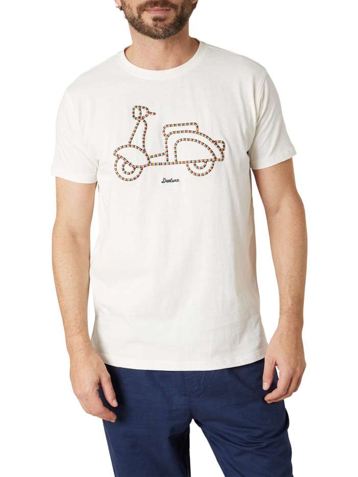 T-shirt en coton blanc uni...