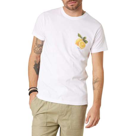 T-shirt en coton blanc uni pourvu d'une coupe droite et de manches courtes - Image 4