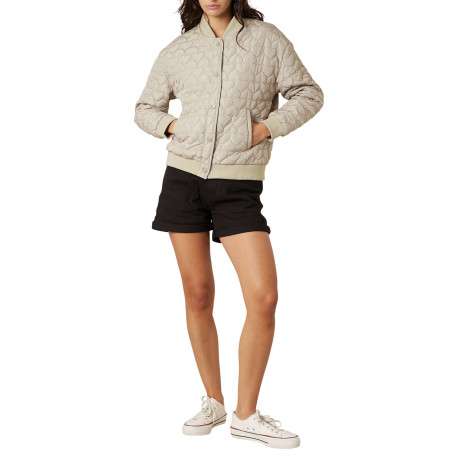 Bomber kaki uni pourvu d'un col rond et de poches latérales - Image 3