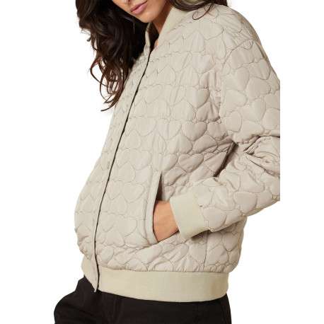 Bomber kaki uni pourvu d'un col rond et de poches latérales - Image 4