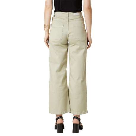 Pantalon kaki uni pourvu d'une coupe droite et de multiples poches - Image 2
