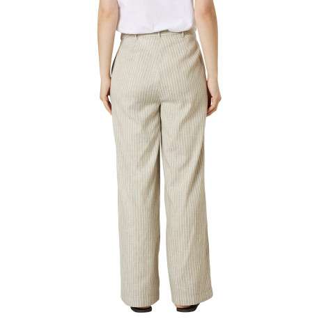 Pantalon chino kaki à rayures pourvu de passants pour la ceinture - Image 2