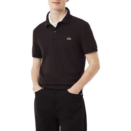 Polo en coton marron à coupe droite pourvu d'un col à revers boutonné - Image 3
