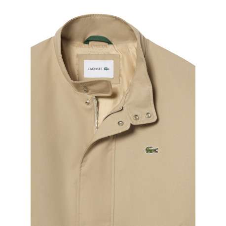 Blouson beige à coupe ajustée pourvu d'un col à boutons pression - Image 2