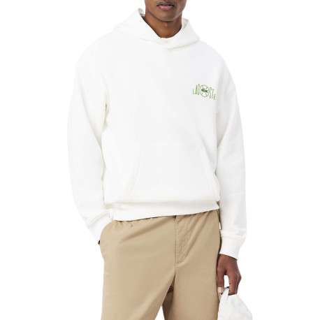 Sweat en coton blanc à coupe ajustée pourvu d'un col à capuche - Image 3