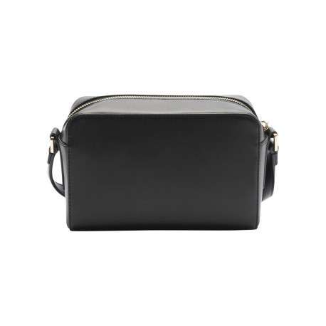 Sac à bandoulière noir en maille lisse pourvu d'une fermeture zippée - Image 2