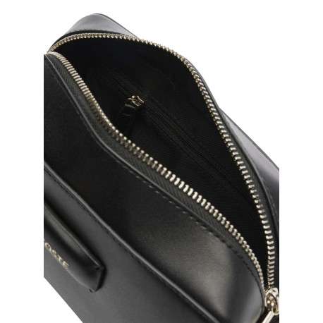Sac à bandoulière noir en maille lisse pourvu d'une fermeture zippée - Image 3