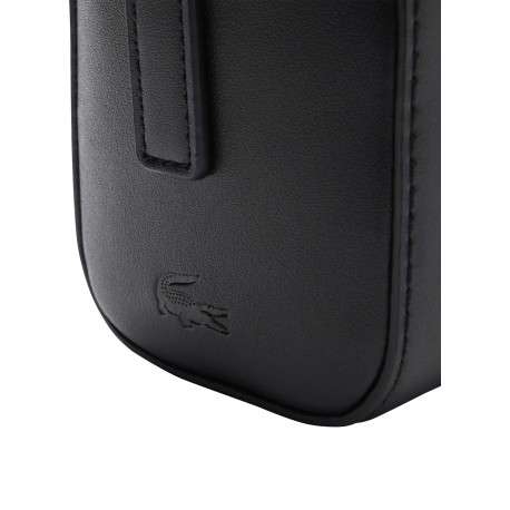 Sac à bandoulière noir en maille lisse pourvu d'une fermeture zippée - Image 4