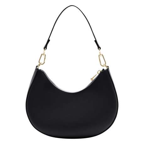 Sac porté épaule noir forme banane pourvu d'une bandoulière amovible - Image 2