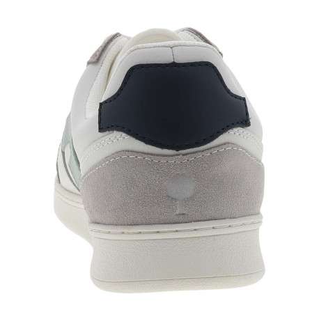 Tennis en cuir multicolores avec un talon plat et un logo embossé au talon - Image 6