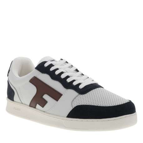 Tennis Hazel en cuir bordeaux à talon plat avec des lacets plats - Image 3