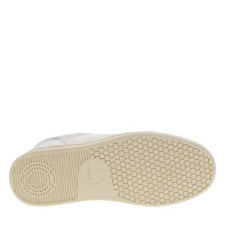 Baskets en cuir argent avec un talon plat et des lacets plats - Image 5