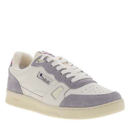 Baskets en cuir lilas avec un talon plat et un patch cousu sur la languette - Image 3