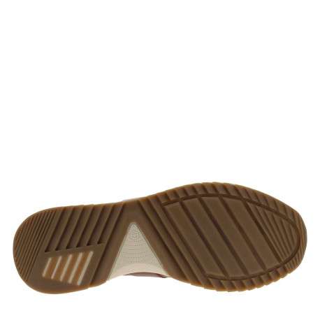 Baskets running en cuir tan à talon plat avec des lacets et un et zip latéral - Image 5