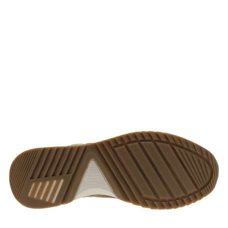 Baskets running en cuir taupe à talon plat avec des lacets tressés - Image 5