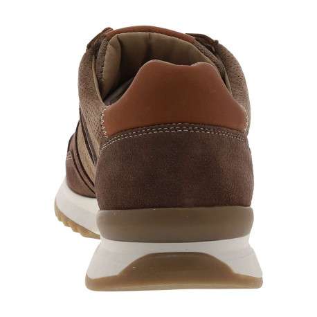 Baskets running en cuir taupe à talon plat avec des lacets tressés - Image 6