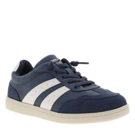 Tennis bleu marine à talon plat avec un patch de la marque à la languette - Image 3