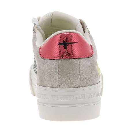 Tennis multicolores à talon compensé avec un patch de la marque sur la languette - Image 6