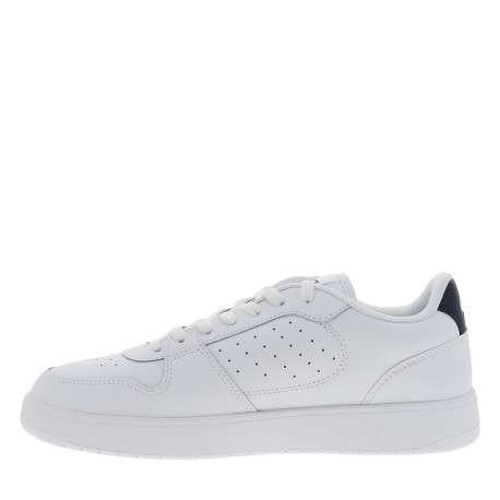 Tennis Court Ace en cuir blanches à talon plat avec des lacets