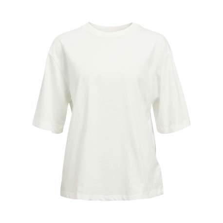 T-shirt en coton biologique blanc uni pourvu d'une coupe oversize