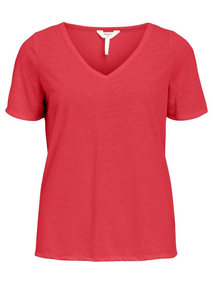 T-shirt rouge uni pourvu...