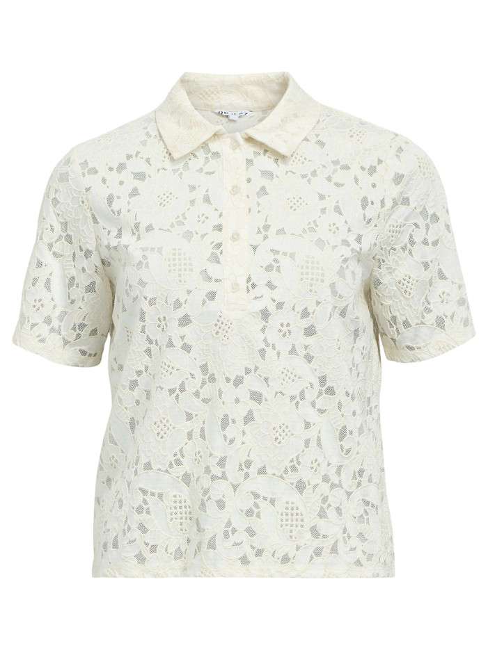Polo blanc uni pourvu d'une...