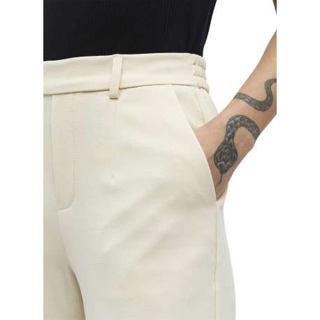 Pantalon chino écru uni pourvu d'une taille haute et d'une coupe bootcut - Image 7