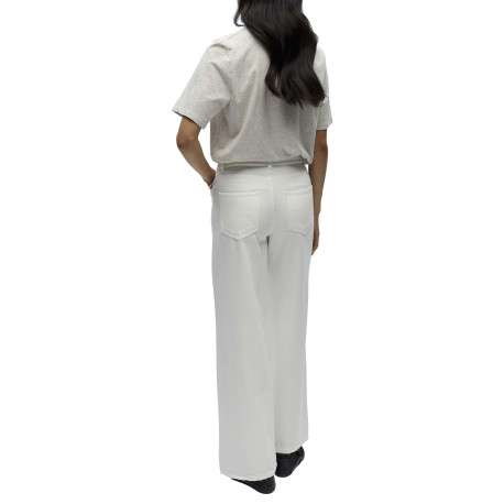 Pantalon blanc uni pourvu d'une coupe bootcut et de multiples poches - Image 3