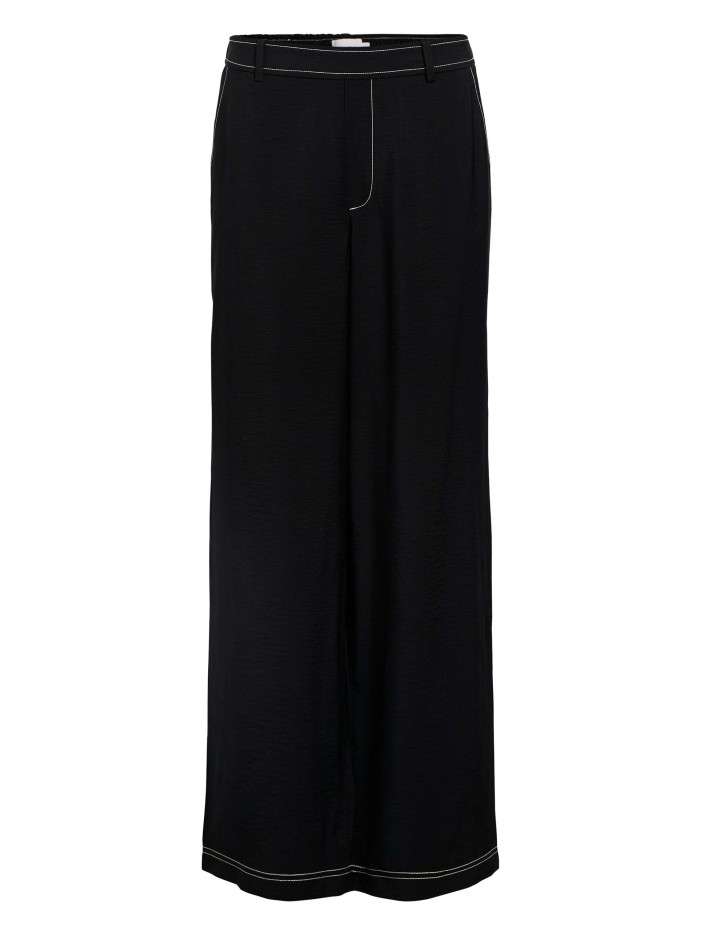 Pantalon chino noir uni...