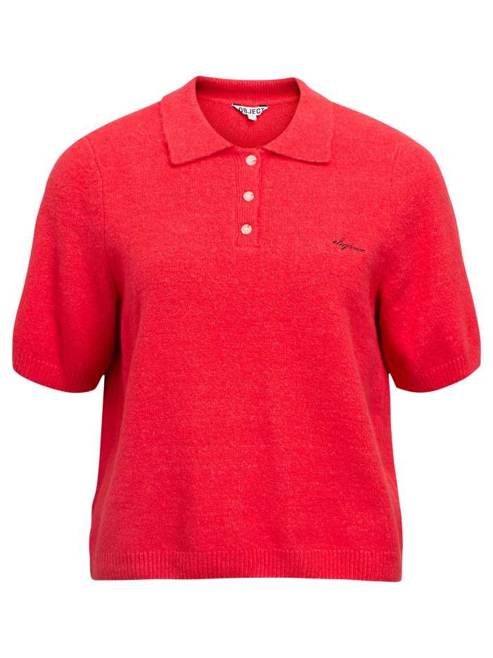 Polo rouge uni pourvu d'une...