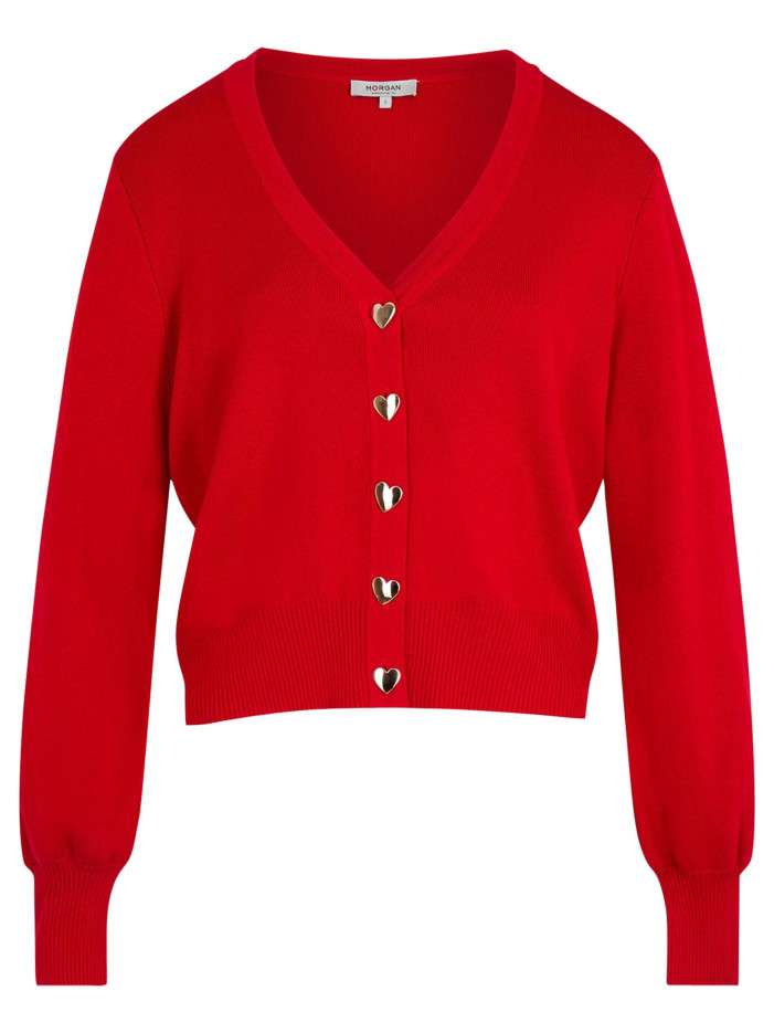 Gilet rouge uni avec une...