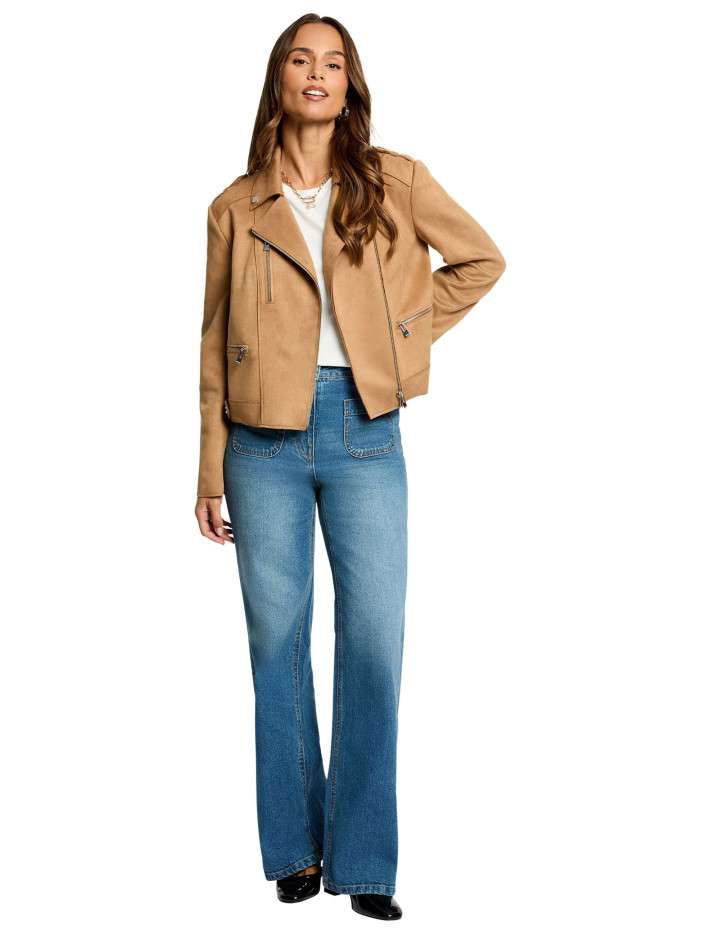 Veste perfecto beige unie...