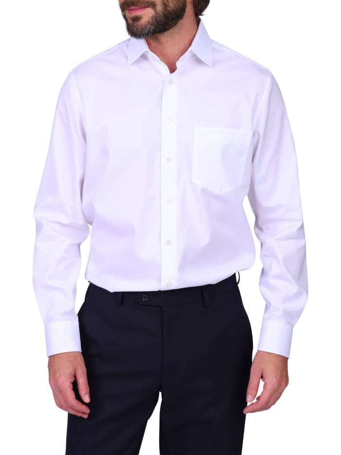 Chemise blanche unie en...