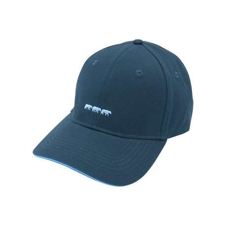 Casquette en coton biologique marine unie avec fermeture strapback