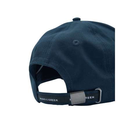 Casquette en coton biologique marine unie avec fermeture strapback - Image 3