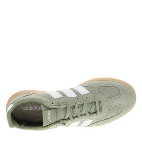 Baskets en cuir vert avec un revêtement doux à talon plat avec des lacets - Image 4