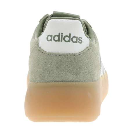 Baskets en cuir vert avec un revêtement doux à talon plat avec des lacets - Image 6
