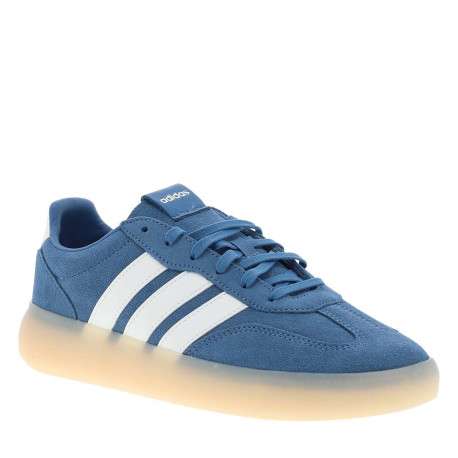 Baskets en cuir bleu à talon plat avec des lacets et un revêtement doux - Image 3