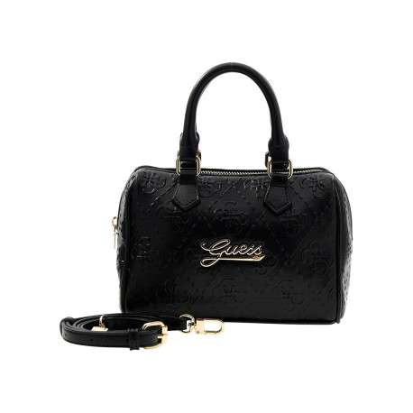 Sac à bandoulière amovible noir pourvu du logo de la marque à l'avant