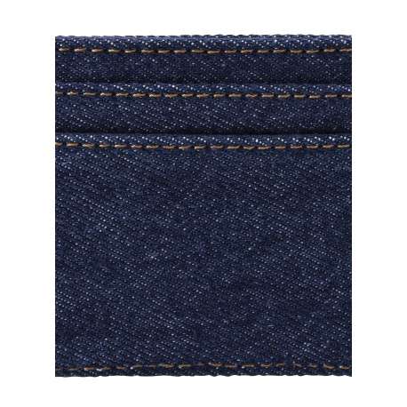 Porte-cartes en coton marine pourvu d'un patch embossé au nom de la marque - Image 4