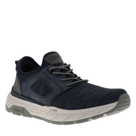 Sneakers bleu marine avec un talon plat et fermeture à slip-on - Image 3